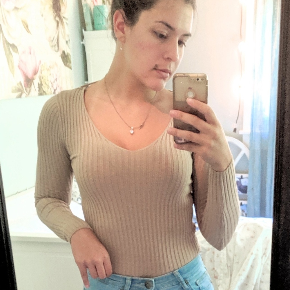 Ribbed long sleeve shirt